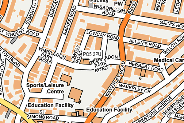 PO5 2PU map - OS OpenMap – Local (Ordnance Survey)