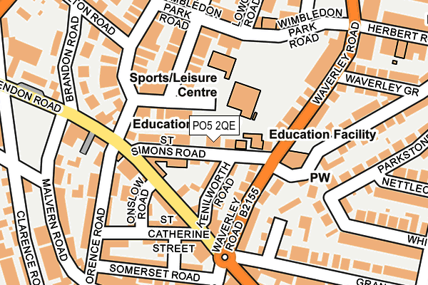 PO5 2QE map - OS OpenMap – Local (Ordnance Survey)