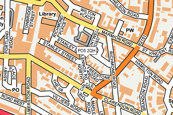 PO5 2QH map - OS OpenMap – Local (Ordnance Survey)