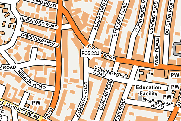 PO5 2QJ map - OS OpenMap – Local (Ordnance Survey)