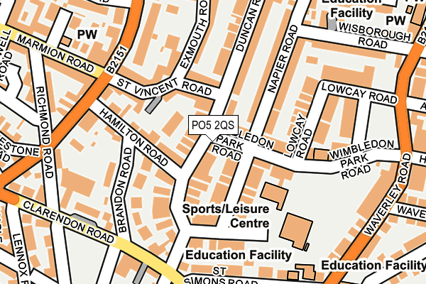 PO5 2QS map - OS OpenMap – Local (Ordnance Survey)