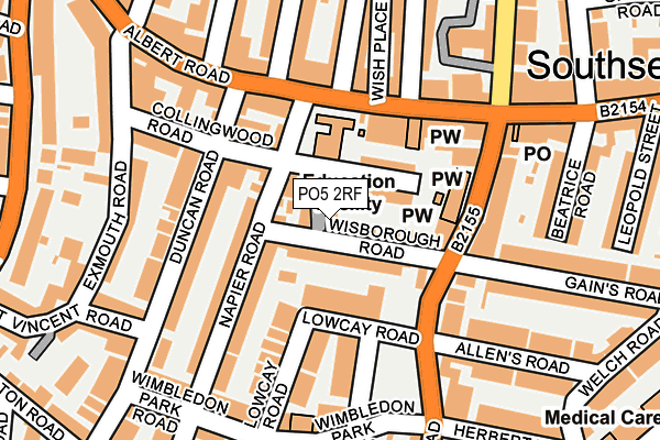 PO5 2RF map - OS OpenMap – Local (Ordnance Survey)