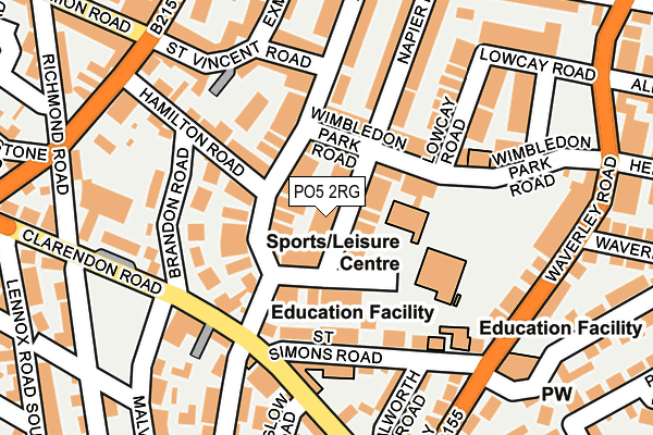 PO5 2RG map - OS OpenMap – Local (Ordnance Survey)
