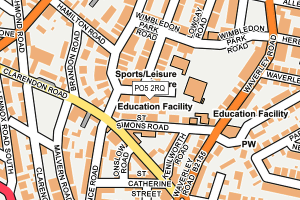 PO5 2RQ map - OS OpenMap – Local (Ordnance Survey)