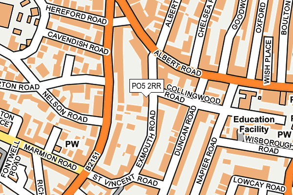 PO5 2RR map - OS OpenMap – Local (Ordnance Survey)