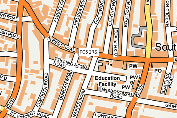 PO5 2RS map - OS OpenMap – Local (Ordnance Survey)