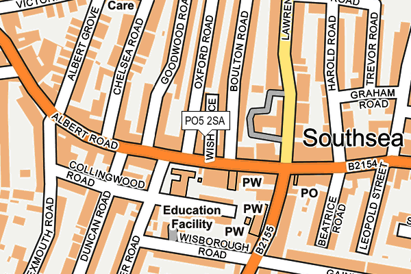 PO5 2SA map - OS OpenMap – Local (Ordnance Survey)