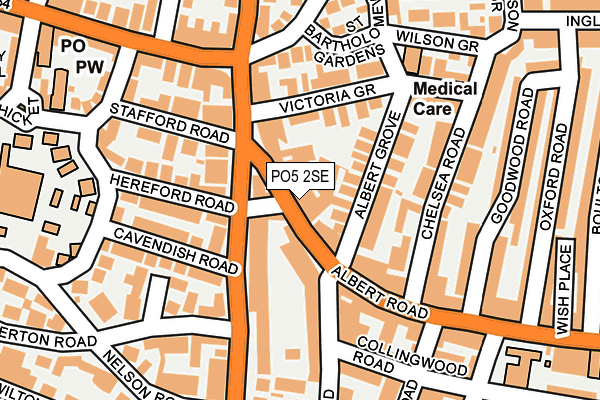 PO5 2SE map - OS OpenMap – Local (Ordnance Survey)