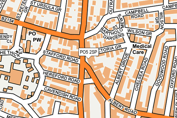 PO5 2SP map - OS OpenMap – Local (Ordnance Survey)