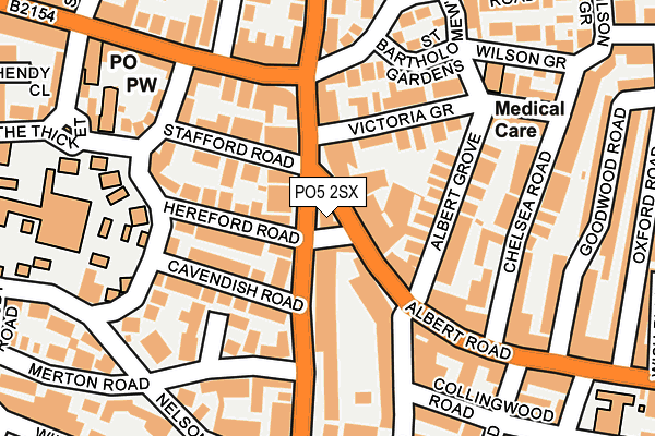 PO5 2SX map - OS OpenMap – Local (Ordnance Survey)