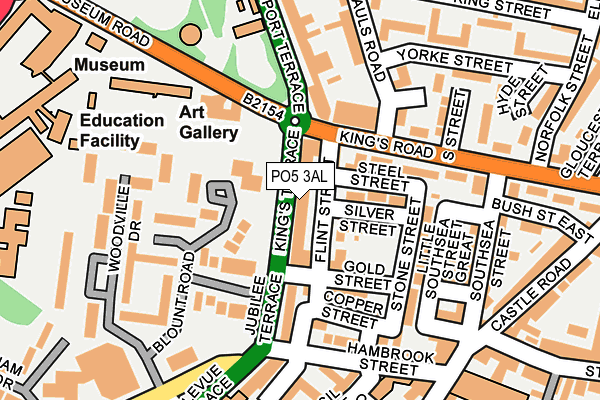 PO5 3AL map - OS OpenMap – Local (Ordnance Survey)