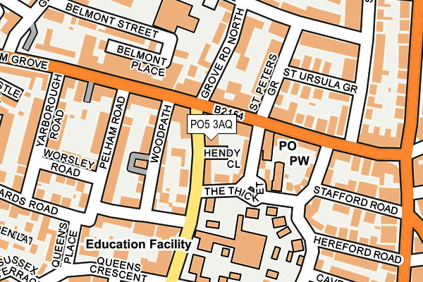 PO5 3AQ map - OS OpenMap – Local (Ordnance Survey)