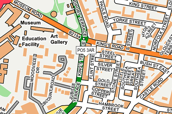 PO5 3AR map - OS OpenMap – Local (Ordnance Survey)