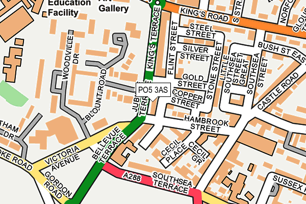 PO5 3AS map - OS OpenMap – Local (Ordnance Survey)
