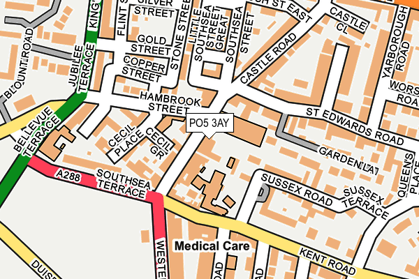 PO5 3AY map - OS OpenMap – Local (Ordnance Survey)