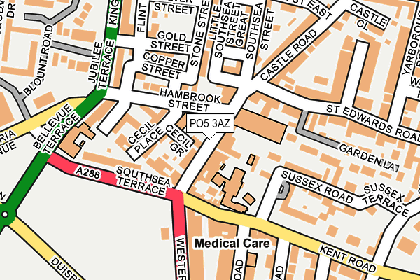 PO5 3AZ map - OS OpenMap – Local (Ordnance Survey)