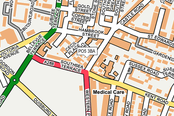 PO5 3BA map - OS OpenMap – Local (Ordnance Survey)