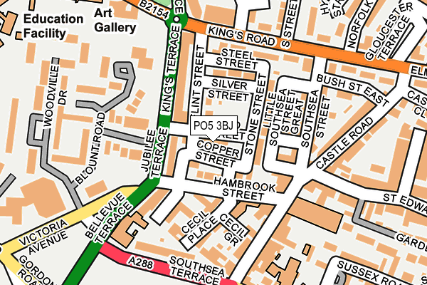 PO5 3BJ map - OS OpenMap – Local (Ordnance Survey)