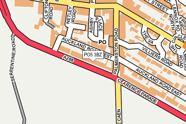 PO5 3BZ map - OS OpenMap – Local (Ordnance Survey)