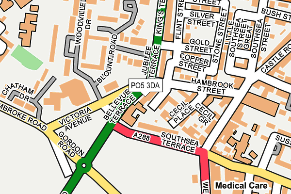 PO5 3DA map - OS OpenMap – Local (Ordnance Survey)
