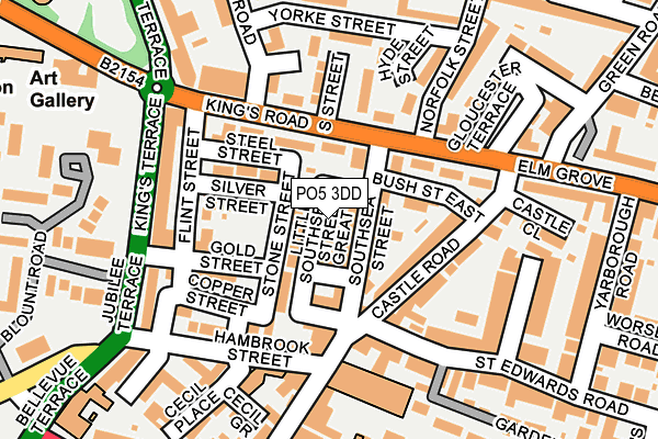 PO5 3DD map - OS OpenMap – Local (Ordnance Survey)
