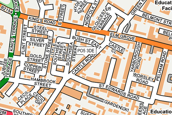 PO5 3DE map - OS OpenMap – Local (Ordnance Survey)