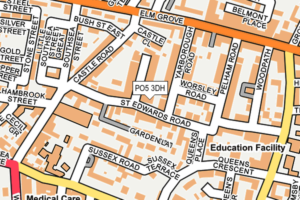 PO5 3DH map - OS OpenMap – Local (Ordnance Survey)