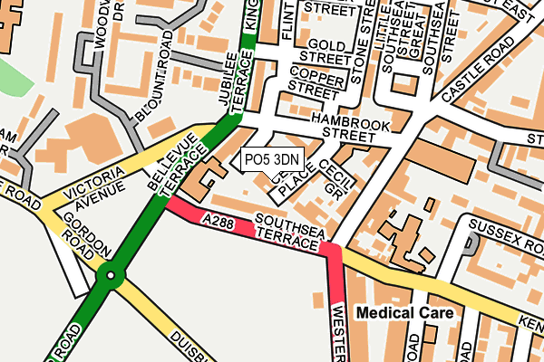 PO5 3DN map - OS OpenMap – Local (Ordnance Survey)