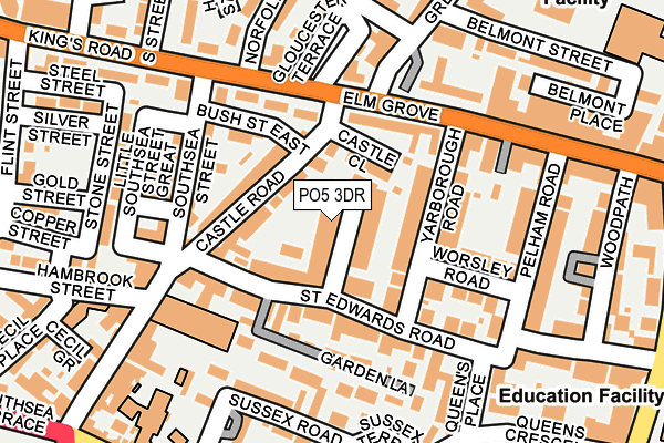 PO5 3DR map - OS OpenMap – Local (Ordnance Survey)