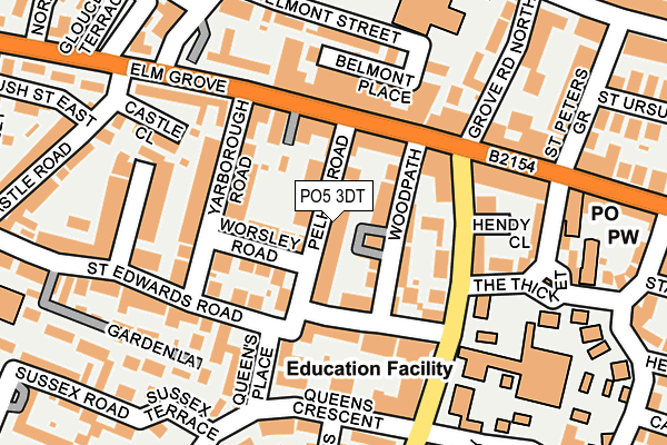 PO5 3DT map - OS OpenMap – Local (Ordnance Survey)