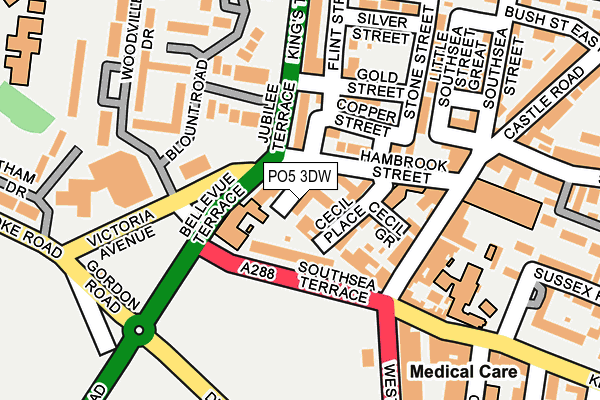 PO5 3DW map - OS OpenMap – Local (Ordnance Survey)