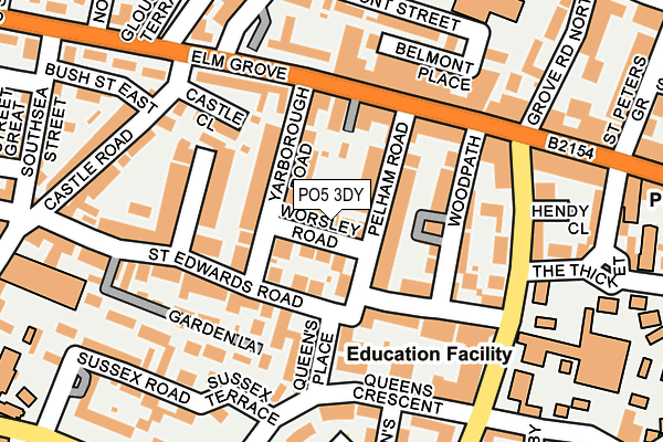 PO5 3DY map - OS OpenMap – Local (Ordnance Survey)