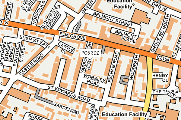 PO5 3DZ map - OS OpenMap – Local (Ordnance Survey)