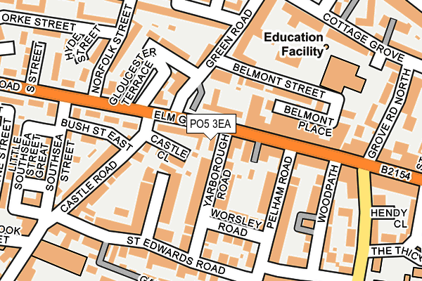 PO5 3EA map - OS OpenMap – Local (Ordnance Survey)