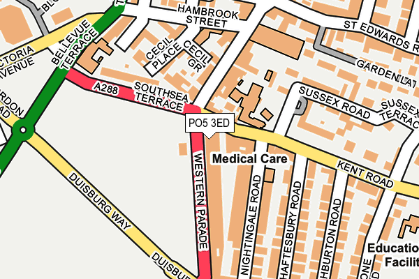PO5 3ED map - OS OpenMap – Local (Ordnance Survey)