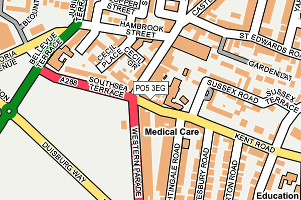 PO5 3EG map - OS OpenMap – Local (Ordnance Survey)