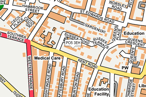 PO5 3EH map - OS OpenMap – Local (Ordnance Survey)