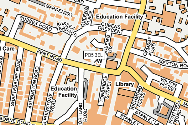 PO5 3EL map - OS OpenMap – Local (Ordnance Survey)