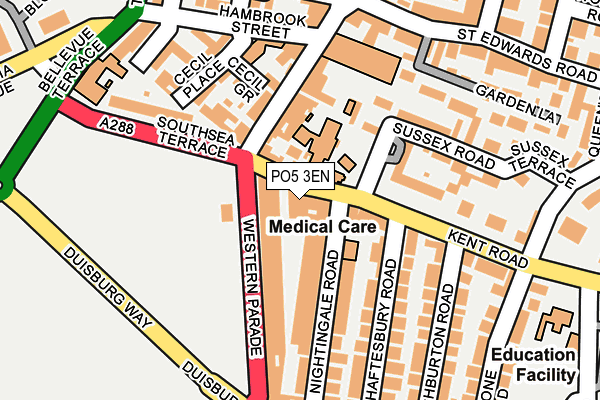 PO5 3EN map - OS OpenMap – Local (Ordnance Survey)