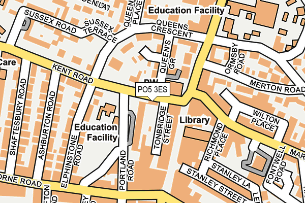PO5 3ES map - OS OpenMap – Local (Ordnance Survey)