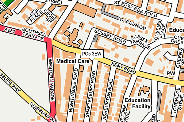 PO5 3EW map - OS OpenMap – Local (Ordnance Survey)