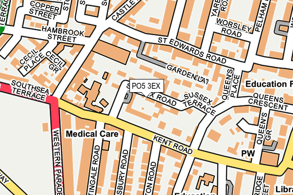PO5 3EX map - OS OpenMap – Local (Ordnance Survey)