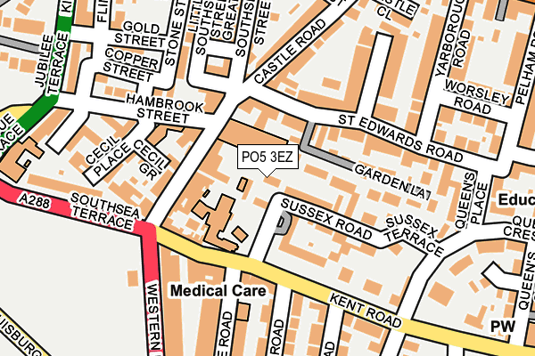 PO5 3EZ map - OS OpenMap – Local (Ordnance Survey)