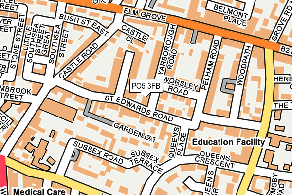 PO5 3FB map - OS OpenMap – Local (Ordnance Survey)