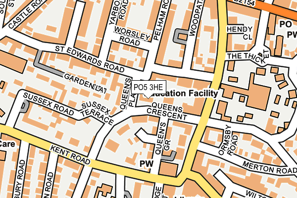 PO5 3HE map - OS OpenMap – Local (Ordnance Survey)