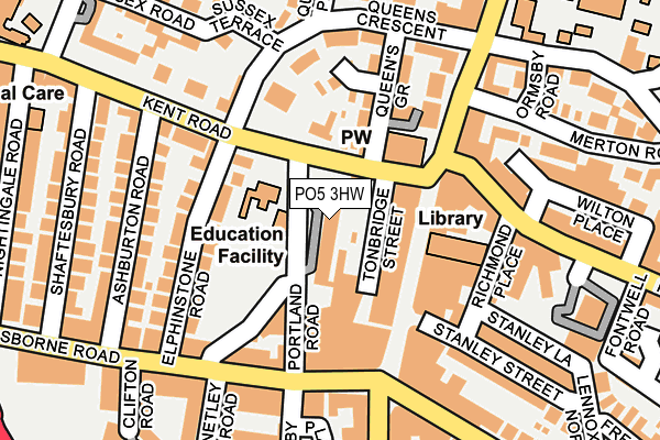 PO5 3HW map - OS OpenMap – Local (Ordnance Survey)