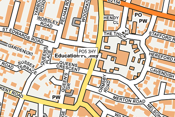 PO5 3HY map - OS OpenMap – Local (Ordnance Survey)