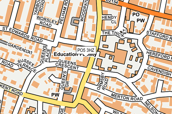 PO5 3HZ map - OS OpenMap – Local (Ordnance Survey)