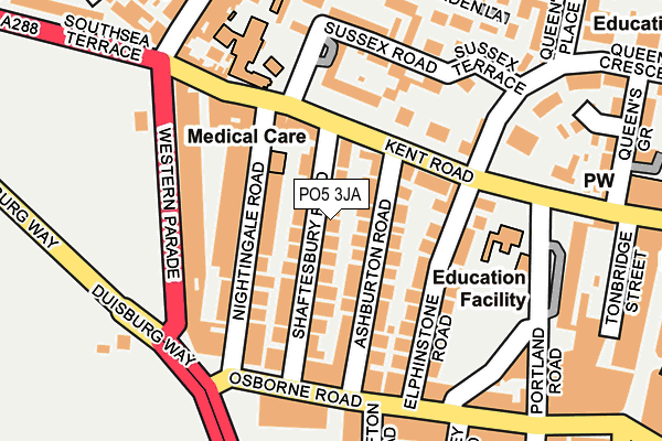 PO5 3JA map - OS OpenMap – Local (Ordnance Survey)