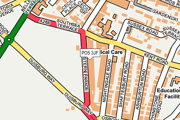 PO5 3JF map - OS OpenMap – Local (Ordnance Survey)